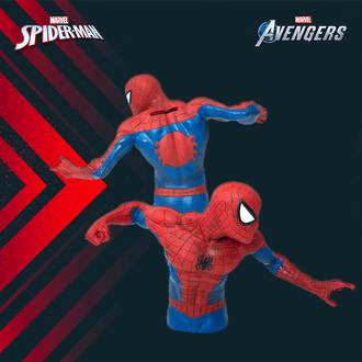 Spider Man Action Figure Bust Piggy Coin Bank Collectible for Adults
