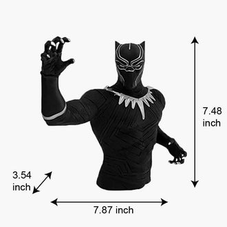Memorable Black Panther Figure Bust Piggy Bank for Adults 8inch Money Saving Box
