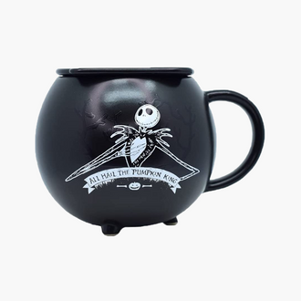 Cauldron Mug Nightmare Before Christmas Jack Skellington 14Oz Ceramic Cup with Lid