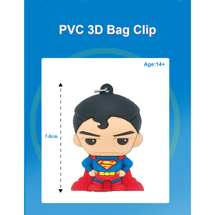 Blind Bag 3D Figural Bag Clip DC Superpowers Mini Figure Keyring