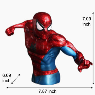 Spider Man Action Figure Bust Piggy Coin Bank Collectible for Adults