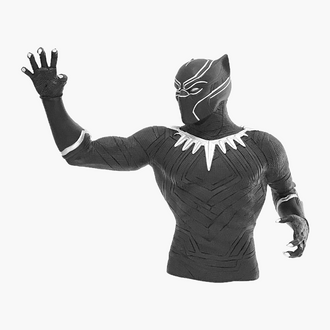 Memorable Black Panther Figure Bust Piggy Bank for Adults 8inch Money Saving Box