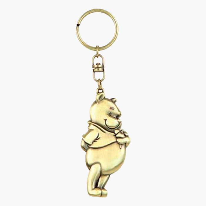 Disney Keyring Winnie the Pooh Brass Smiling Winnie Keychain for Women/Men