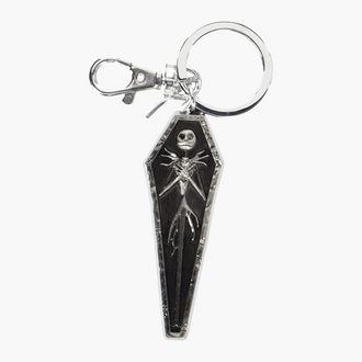 Metal Keychain Nightmare Before Christmas Jack Skellington in Coffin Pewter Keyring