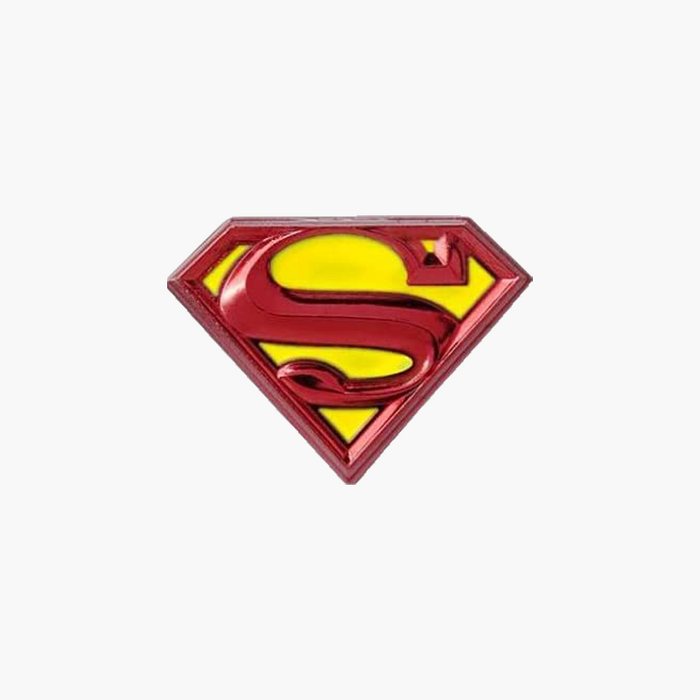 DC Superman Logo Colored Pewter Lapel Pin