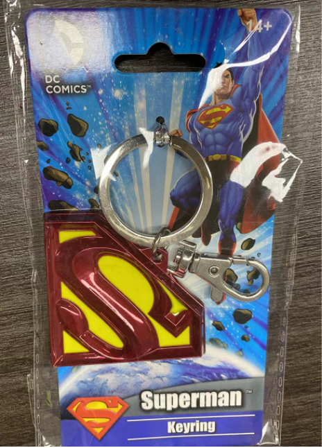 Superman Logo DC Comics Keyring Pewter Keychain