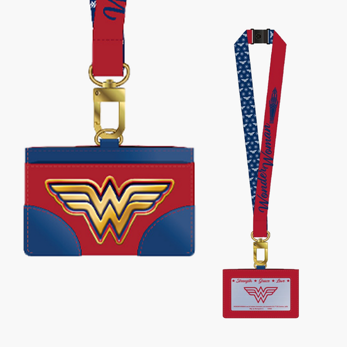 DC Wonder Woman Logo Lanyard with Detachable Card Holder